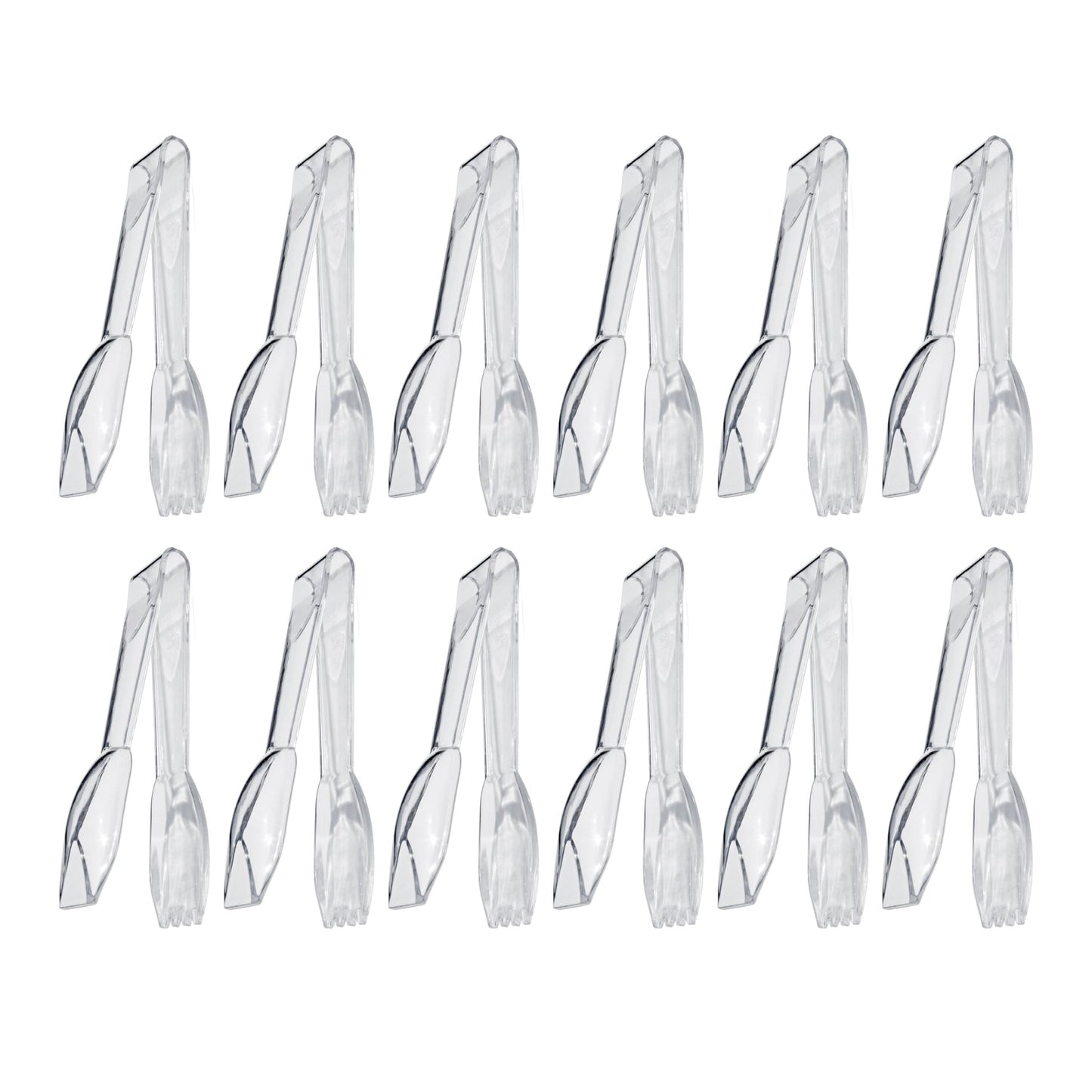 New Star Foodservice Utility Tong, High Heat Polycarbonate Plastic, Straight Edge, 6 Inch, Set of 12, Red