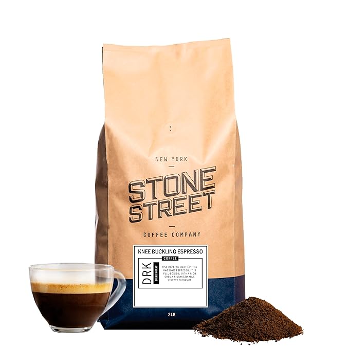 Stone Street Knee Buckling Espresso Ground Coffee, Dark Roast, 2 Lb