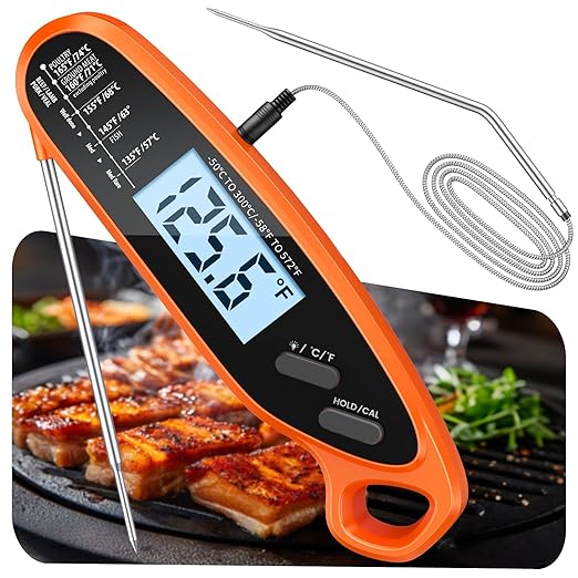 Otemly Digital Meat Thermometer for Cooking with Dual Probe