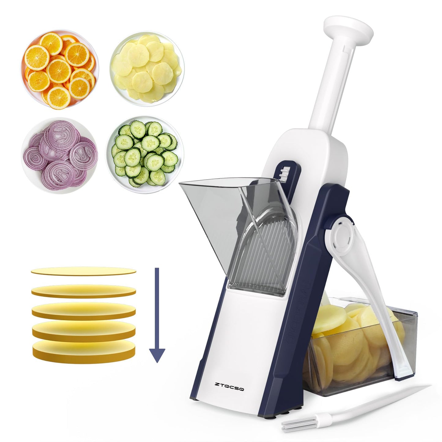 Safe Mandoline Slicer for Kitchen, Vegetable & Food Cutter (Only Slice)