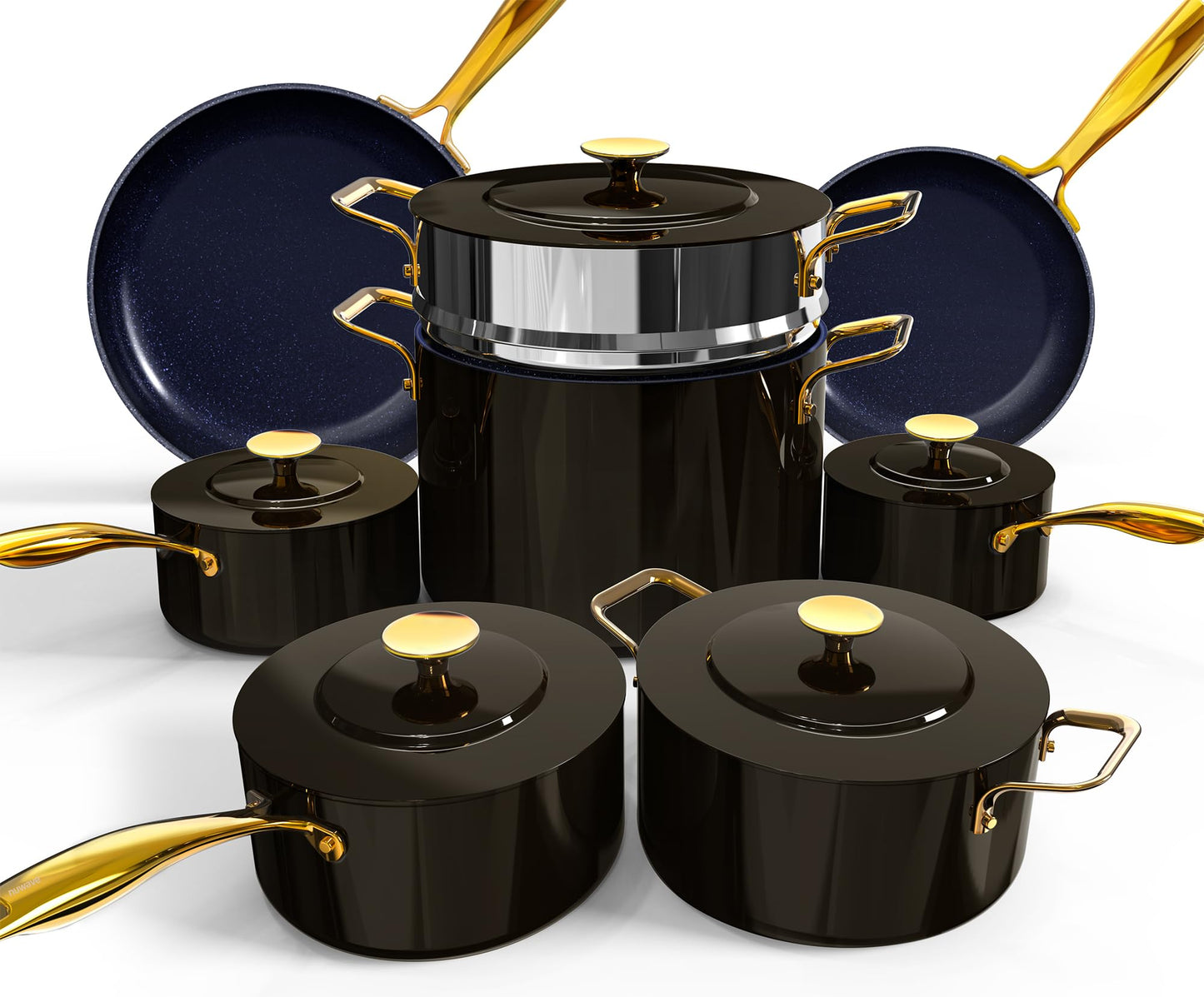Nuwave Lux 13pc Forged Lightweight Nonstick Ceramic Cookware Set, PFAS-Free