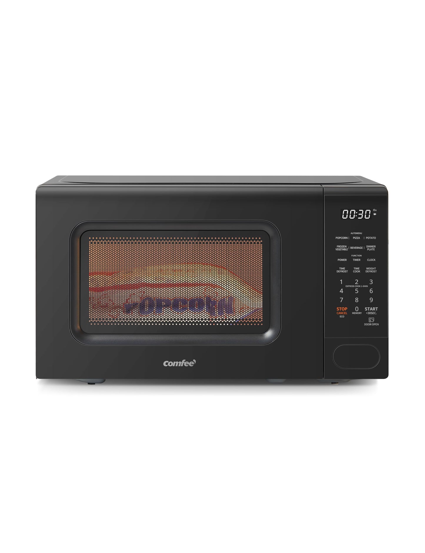 COMFEE' Retro Microwave Oven, 0.9 Cu.Ft 900W Countertop, Apricot