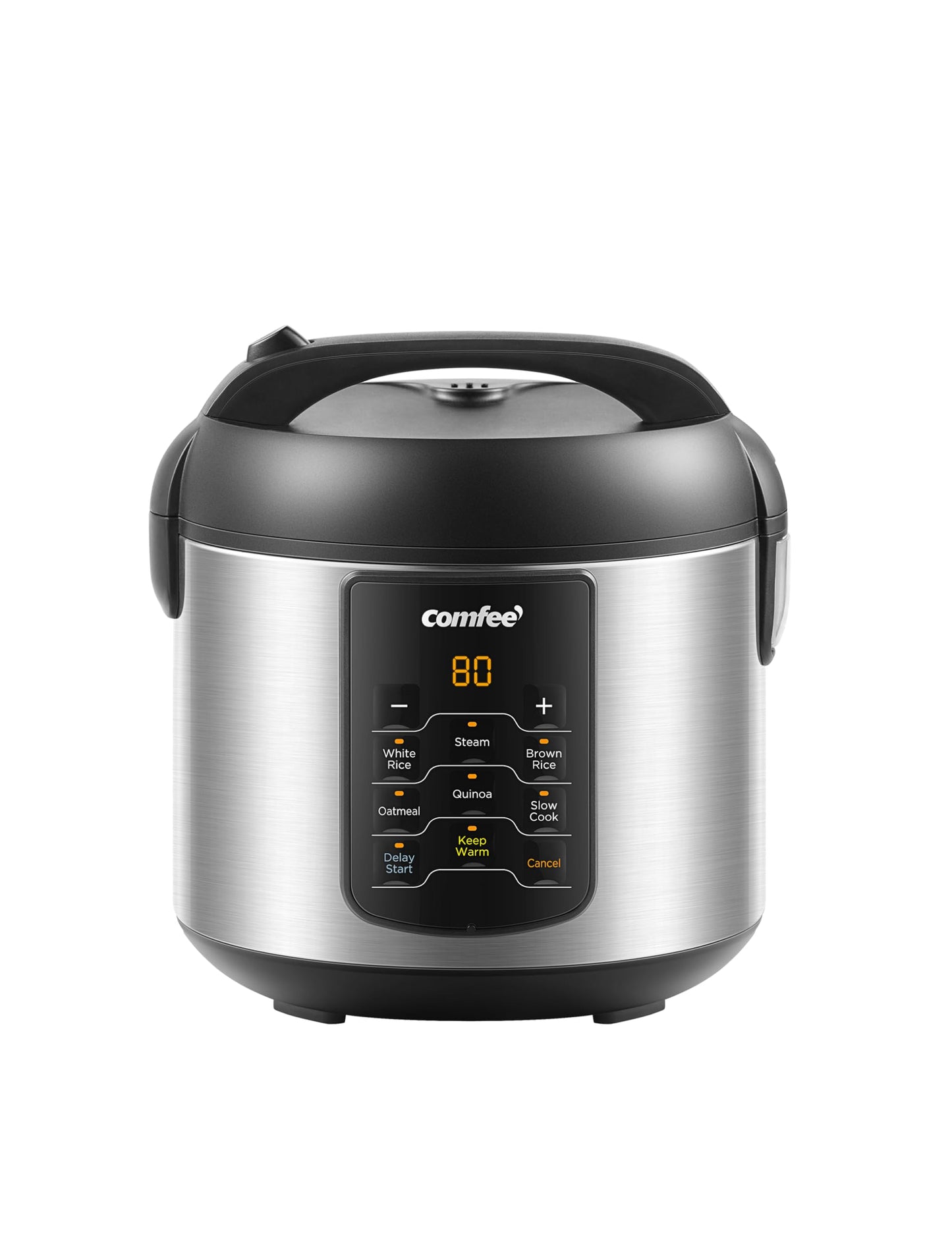 COMFEE' 14-in-1 Rice Cooker, Stainless Steel, 10-Cups Uncooked Rice