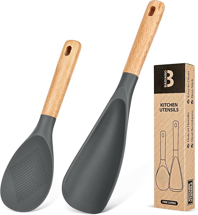 Badiano Cooking Spoon and Rice Scooper for Nonstick Cookware,Multi-function