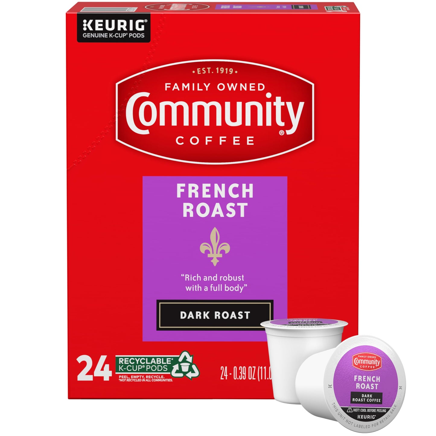 Community Coffee Grandma's Sugar Cookie Keurig K-Cup Pods, Limited Edition Holiday Flavor, Natural Ingredients, 10 Count (Pack of 6)