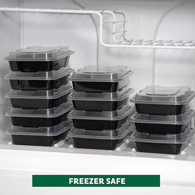 Freshware Meal Prep Containers [150 Pack] 1 Compartment Food Storage Containers with Lids, Bento Box, BPA Free, Stackable, Microwave/Dishwasher/Freezer Safe (24 oz)