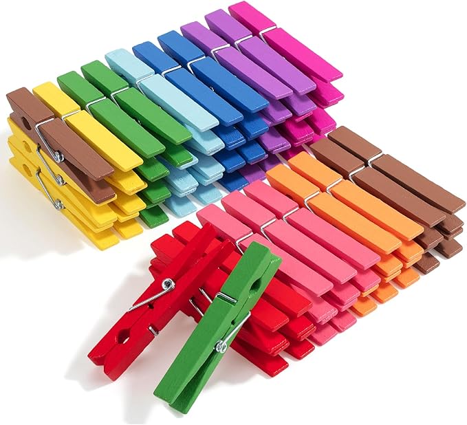 Mr. Pen- Large Wooden Clothes Pins, 2.9 Inch, 50 Pack, Natural Wood Clips for Crafts, Classroom Projects, Hanging Photos, Chip Bags, Decoration, Rust Resistant Spring