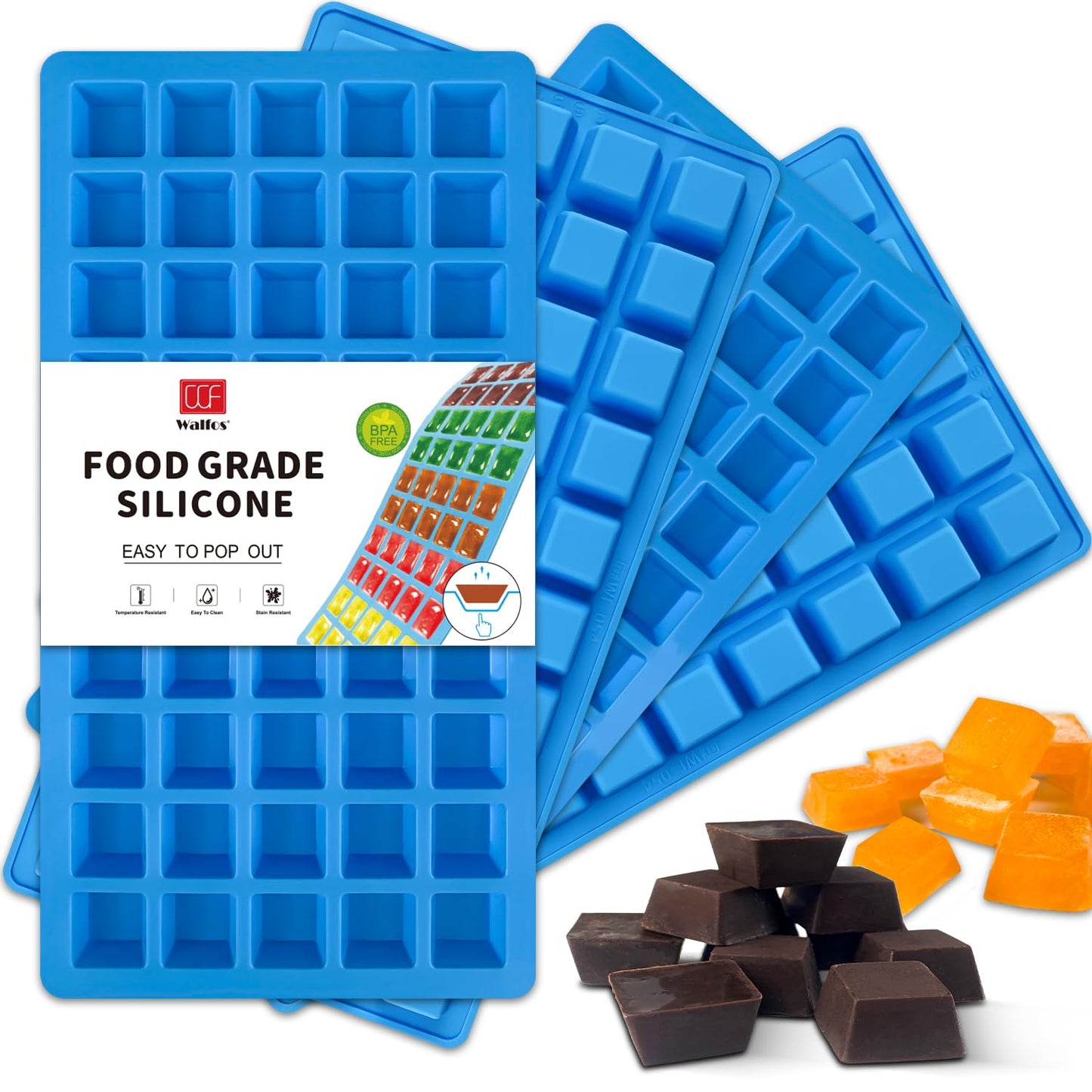 Silicone Fat Bomb Molds, Walfos Silicone Candy Mold, 15 Cavity Round Mold -Perfect for Keto Fat Bomb, Jelly, Dark Chocolate, Mini Peanut Butter Cup, 2 Packs