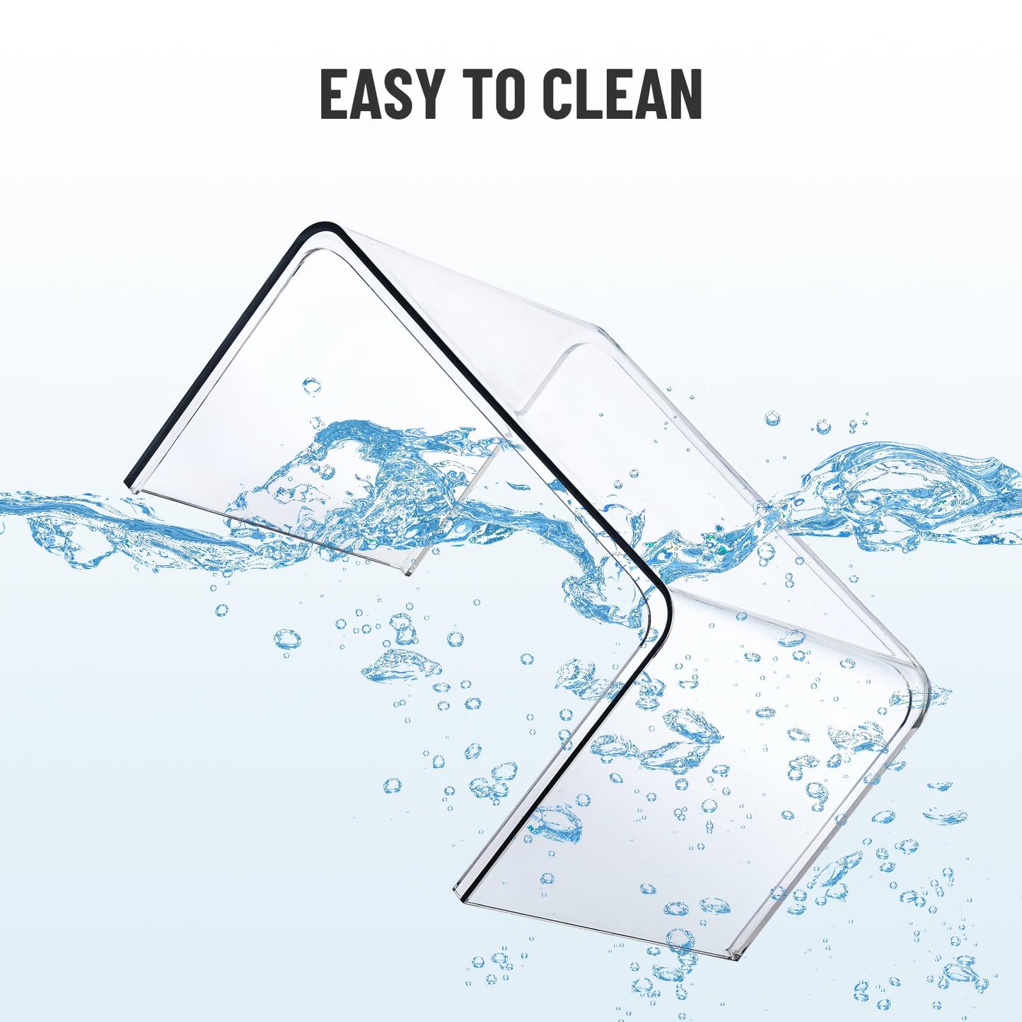 Bobomoment Clear Cabinet Organizer, Stackable Shelf Organizer Set of 2