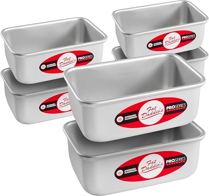 Fat Daddio's BP-5643 Anodized Aluminum Bread Loaf Pan, 9 x 5 x 2.5 inch