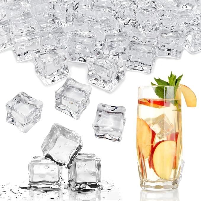 LYFJXX Fake Ice Cubes, 0.8" (20mm), 50 PCS