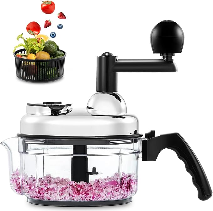 Geedel Large Food Chopper Vegetable Chopper, Manual Food Processor, 3 Cups