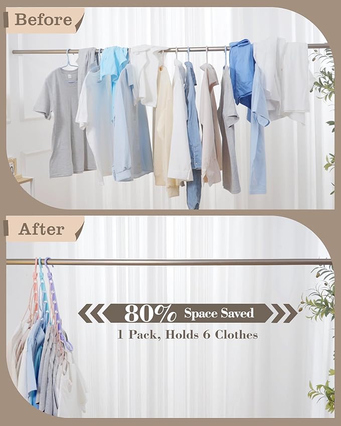 Space Saving Hangers for 96 Clothes, Reinforced Collapsible Hangers with 360° Swivel Hook, Hanger Hooks Space Saver for Closet Organizers and Storage, Dorm Room Essentials, Fully Assembled, Black