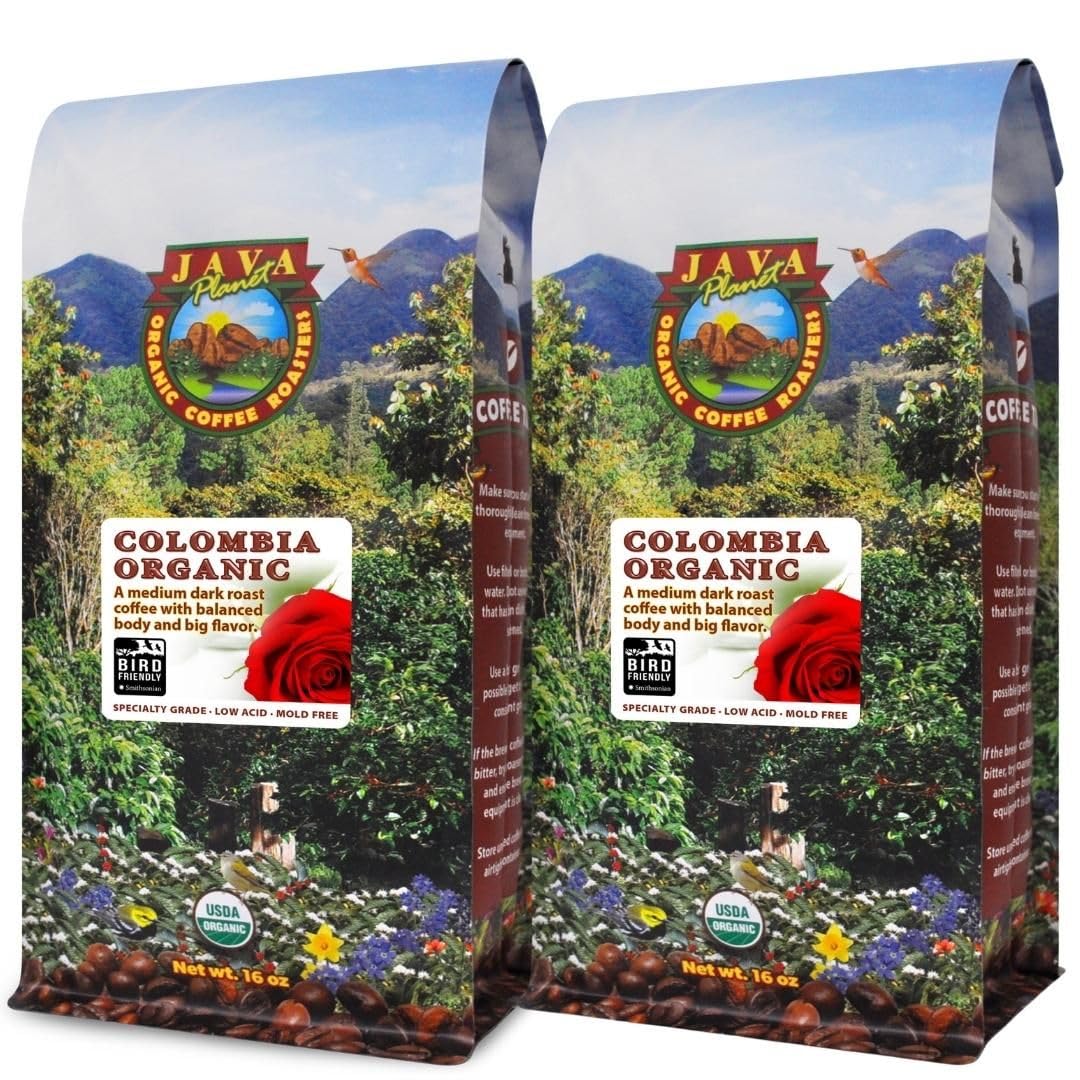 Java Planet Low Acid Organic Whole Bean Coffee, Papua New Guinea, 16 oz