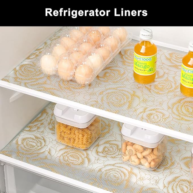 Cooyes Shelf Liner – Premium Non-Adhesive Cabinet & Drawer Liner for Kitchen – Waterproof Shelf Paper with Modern Pattern – Durable EVA Cabinet Mat – Easy to Cut （24" W x 360" L）