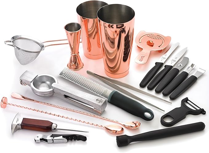 Barfly Cocktail Set, 12-Piece Deluxe, Stainless