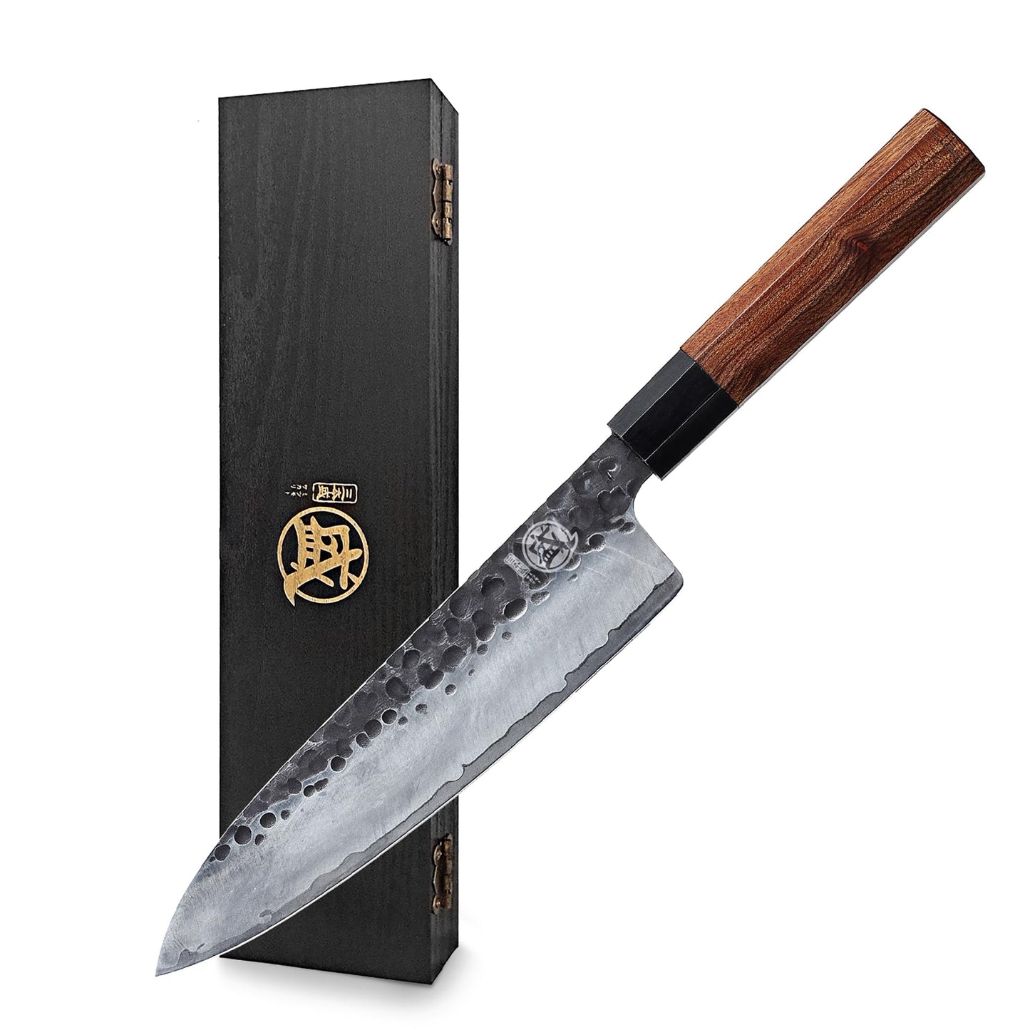 MITSUMOTO SAKARI 7-Inch Japanese Nakiri Knife, 3-layer 9Cr18MoV steel