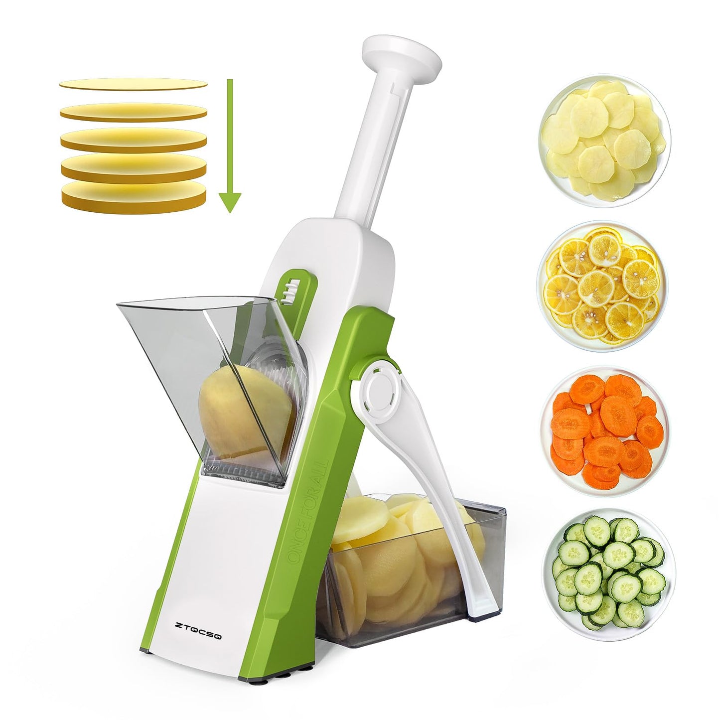 Safe Mandoline Slicer for Kitchen, Vegetable & Food Cutter (Only Slice)