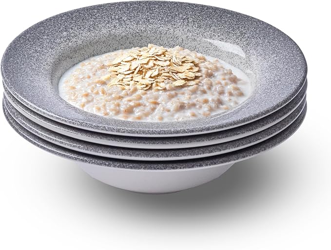 Portmeirion Potter's Mist Oatmeal Bowl - Red, Set of 4