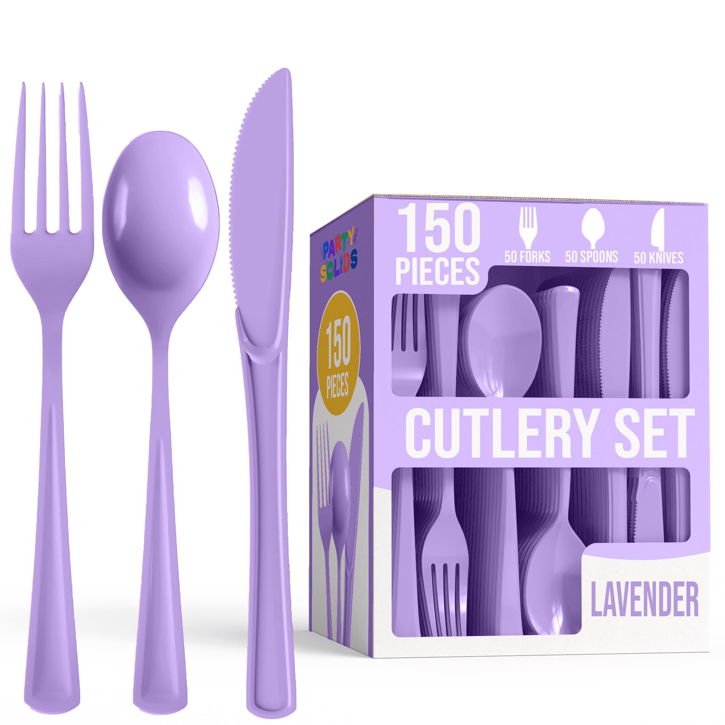 Party Solids Red Plastic Silverware 150 Pcs Red Cutlery Set