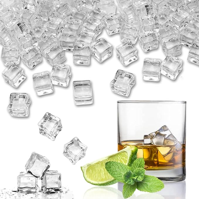 LYFJXX Fake Ice Cubes, 0.8" (20mm), 50 PCS