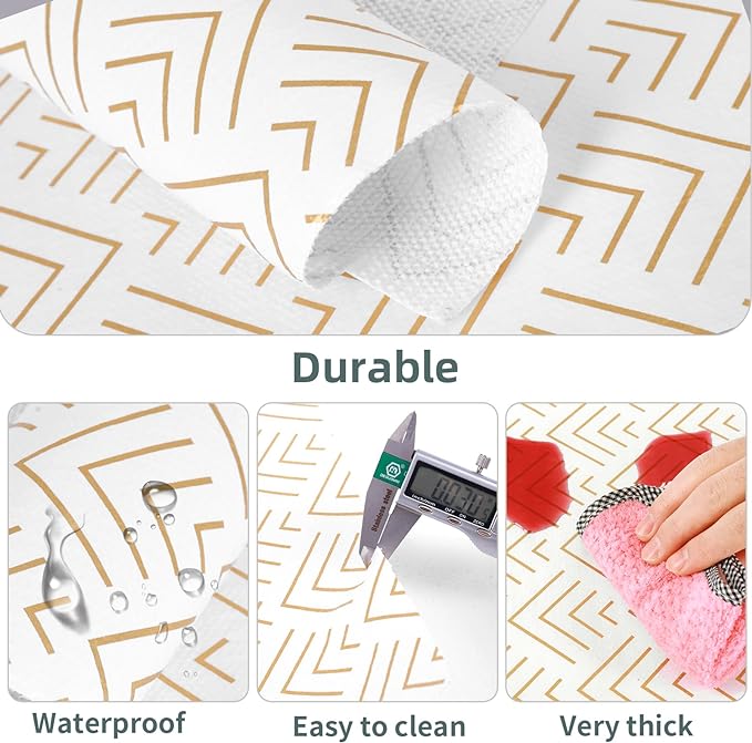 Shelf Liner for Kitchen Cabinets Non Adhesive Drawer Liner Gold Arrow Non-Slip Thickened Shelf Liner Paper Strong Easy to Clean for Tool Box Refrigerator with Knife and Tape Measure 12 inche x 20 feet