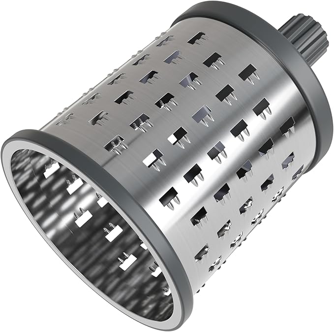 Zyliss Rotary Cheese Grater, Aluminium, 3 Steel Drum Blades, Cheese, Vegetable, Chocolate, Nut, Fruit Grater with Handle, Non-Slip Suction Foot and Table Clamp, 5 Year Guarantee