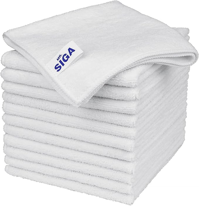 MR.SIGA Microfiber Cleaning Cloths, Streak Free Microfiber Towels, 12 Pack