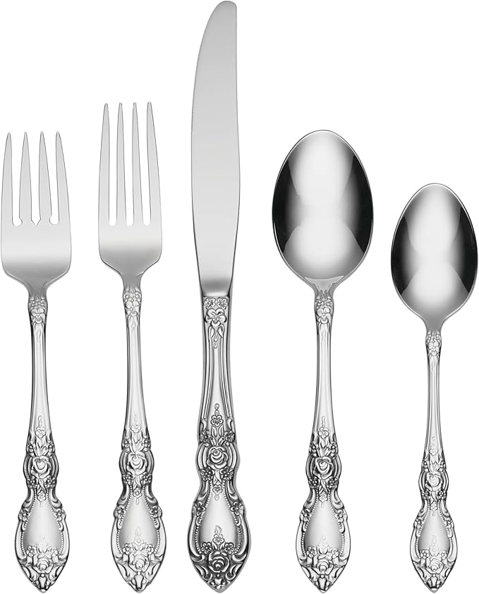 Oneida Wordsworth 45-Piece 18/0 Silverware Set for 8, Flatware