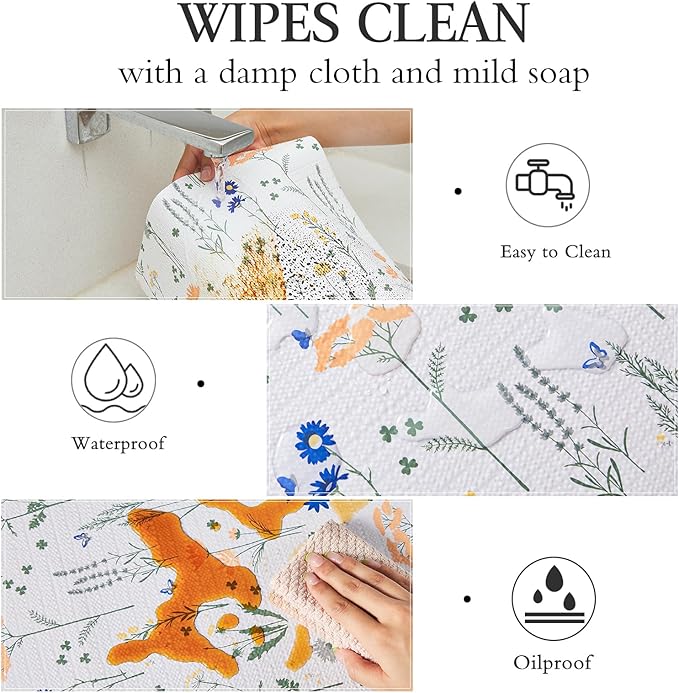 Beautysaid Shelf and Drawer Liner for Kitchen Cabinet, Non Adhesive Non Slip Shelf Paper Waterproof Washable Thickened for Dresser Pantry Shelve Bathroom Protector Liner(Floral,18 in x 10 FT)