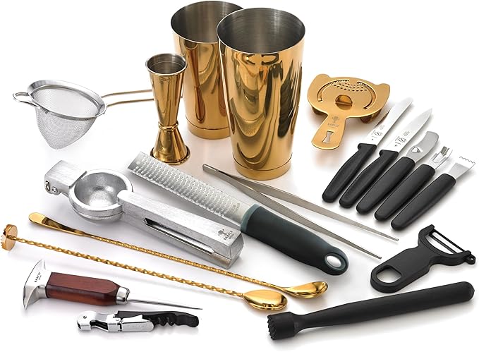 Barfly Cocktail Set, 12-Piece Deluxe, Stainless