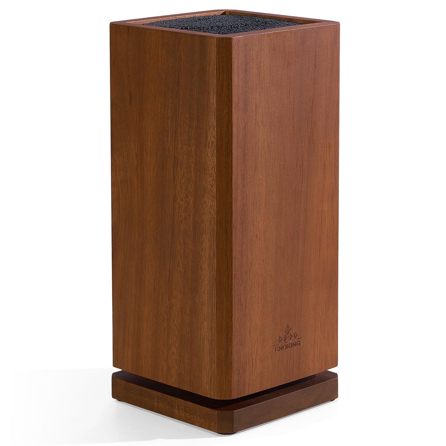 Universal Magnetic Knife Block, 360° Rotating Acacia Wood Knife Holder
