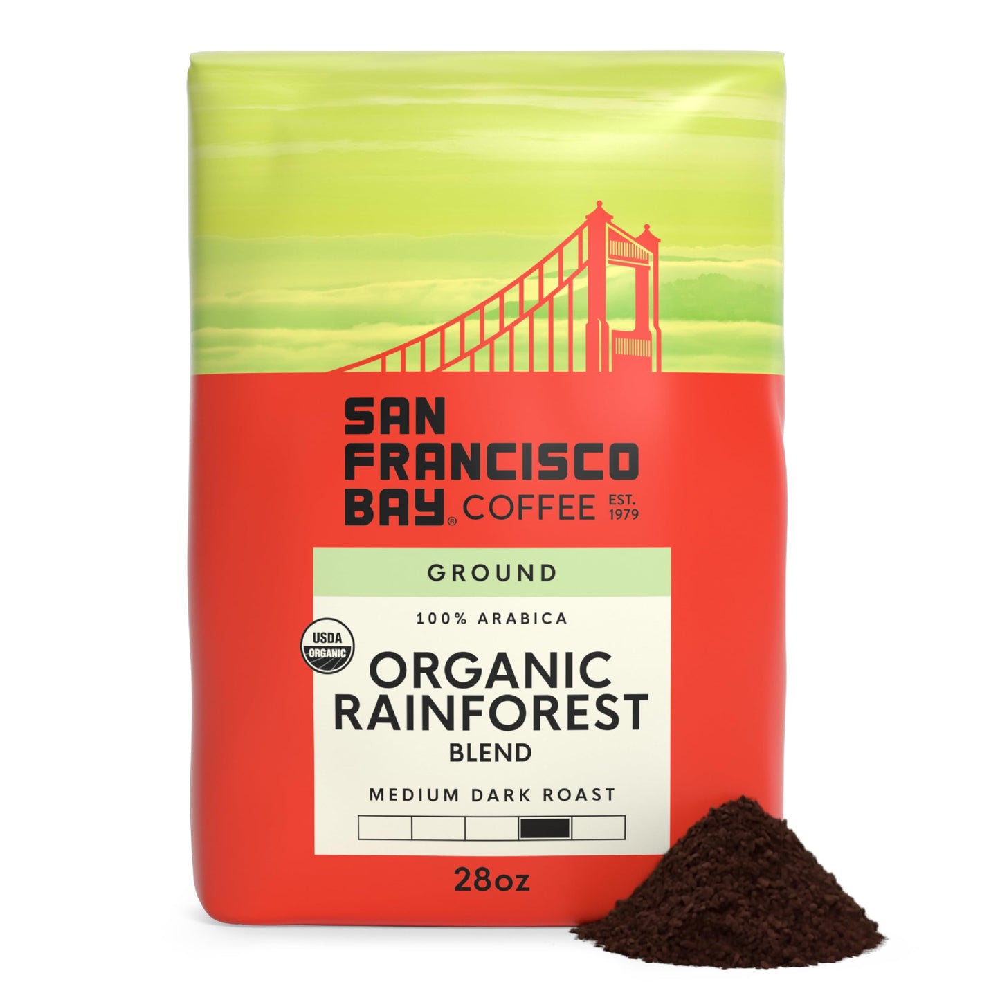 San Francisco Bay Coffee French Roast Ground Coffee, 28 oz bag