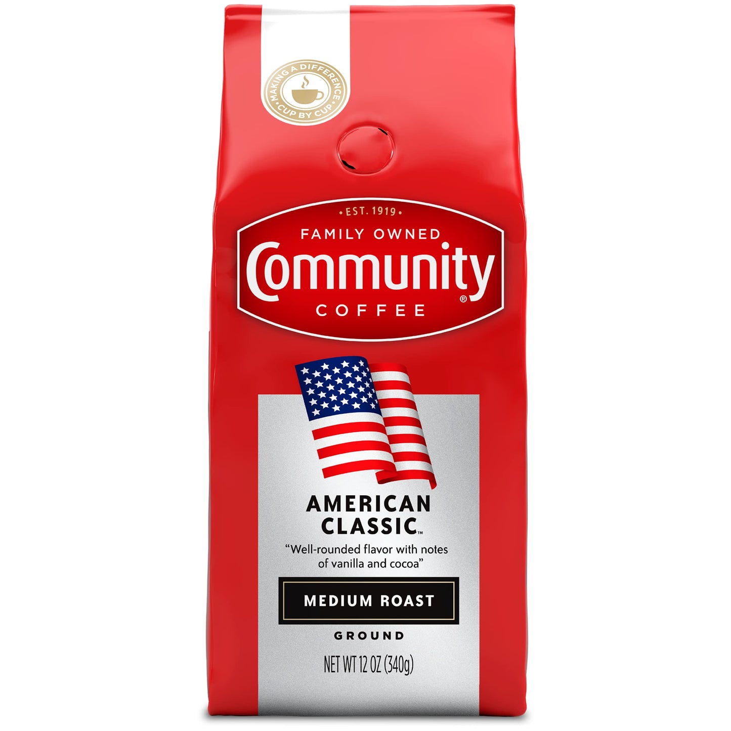 Community Coffee 100% Colombia 72 Ounce, Medium Dark Roast Ground Coffee, 12 Ounce (Pack of 6)