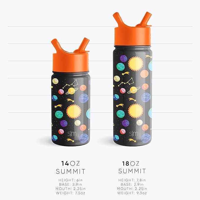 Simple Modern Summit Water Bottle with Straw Lid | Minecraft 18oz Stainless Steel Cup Insulated Tumbler for Girls, Boys, School | Minecraft Creeper