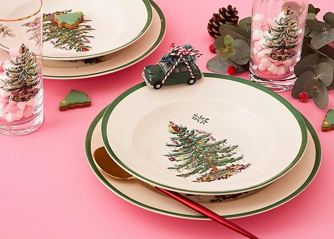 Spode Christmas Tree Luncheon Plate - Festive Holiday Serving Plate
