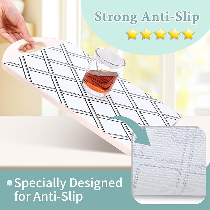 Drawer and Shelf Liner for Kitchen Cabinet: 17 in X 20 Ft Non Slip Waterproof Shelf Paper Non Adhesive Refrigerator Liners Black and White Squares Easy Liners for Bathroom