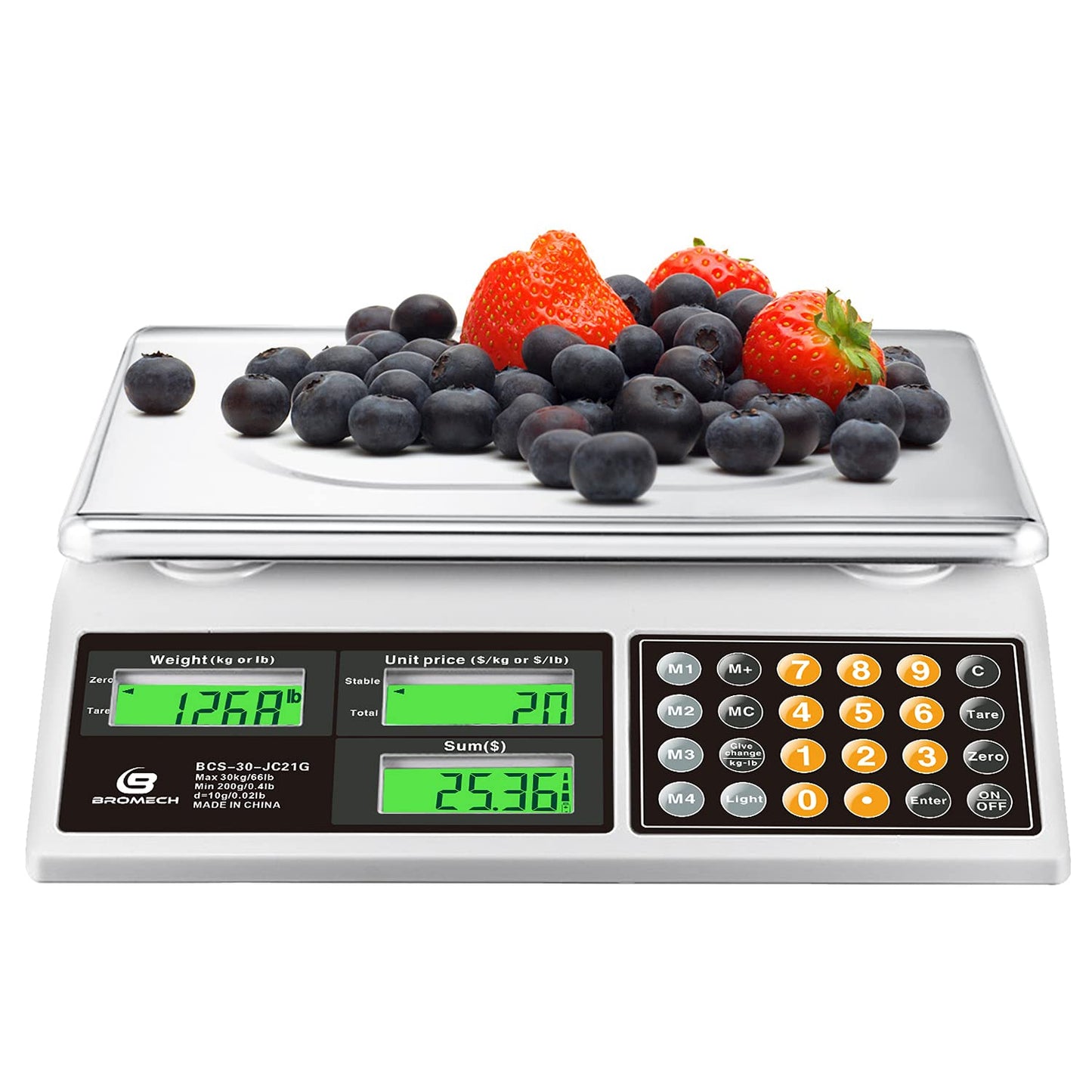 BROMECH 66lb Digital Commercial Kitchen Scale with Price Computing