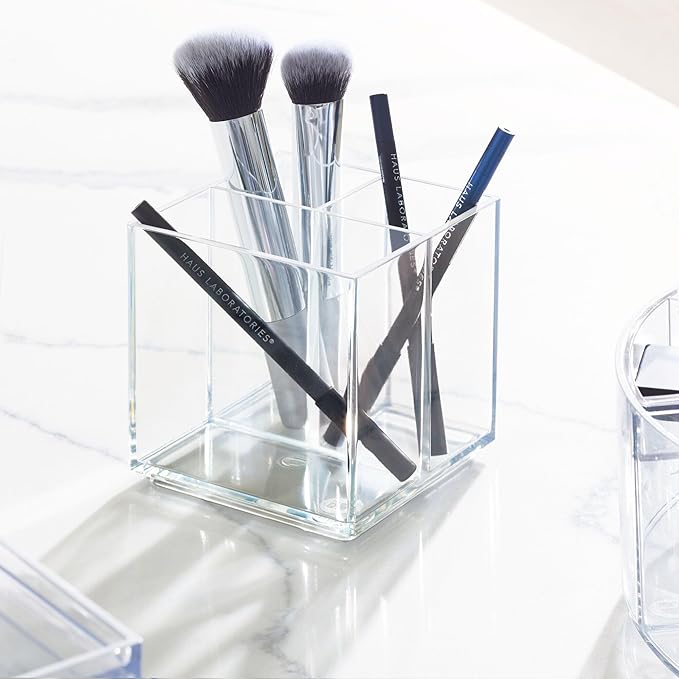 iDesign The Sarah Tanno Collection Cosmetic Organizer Cube, 4" x 4" x 4.25", Clear