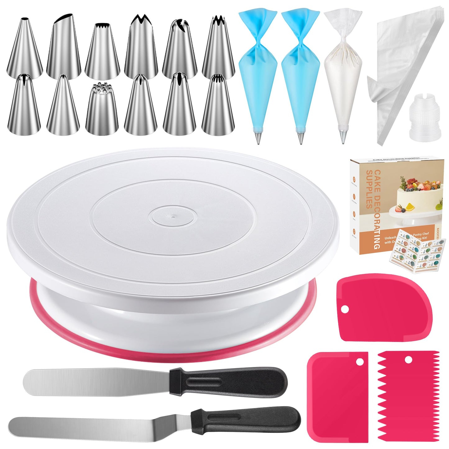 Kootek 158 Cake Decorating Kit Baking Supplies Tools for Beginners & Pros