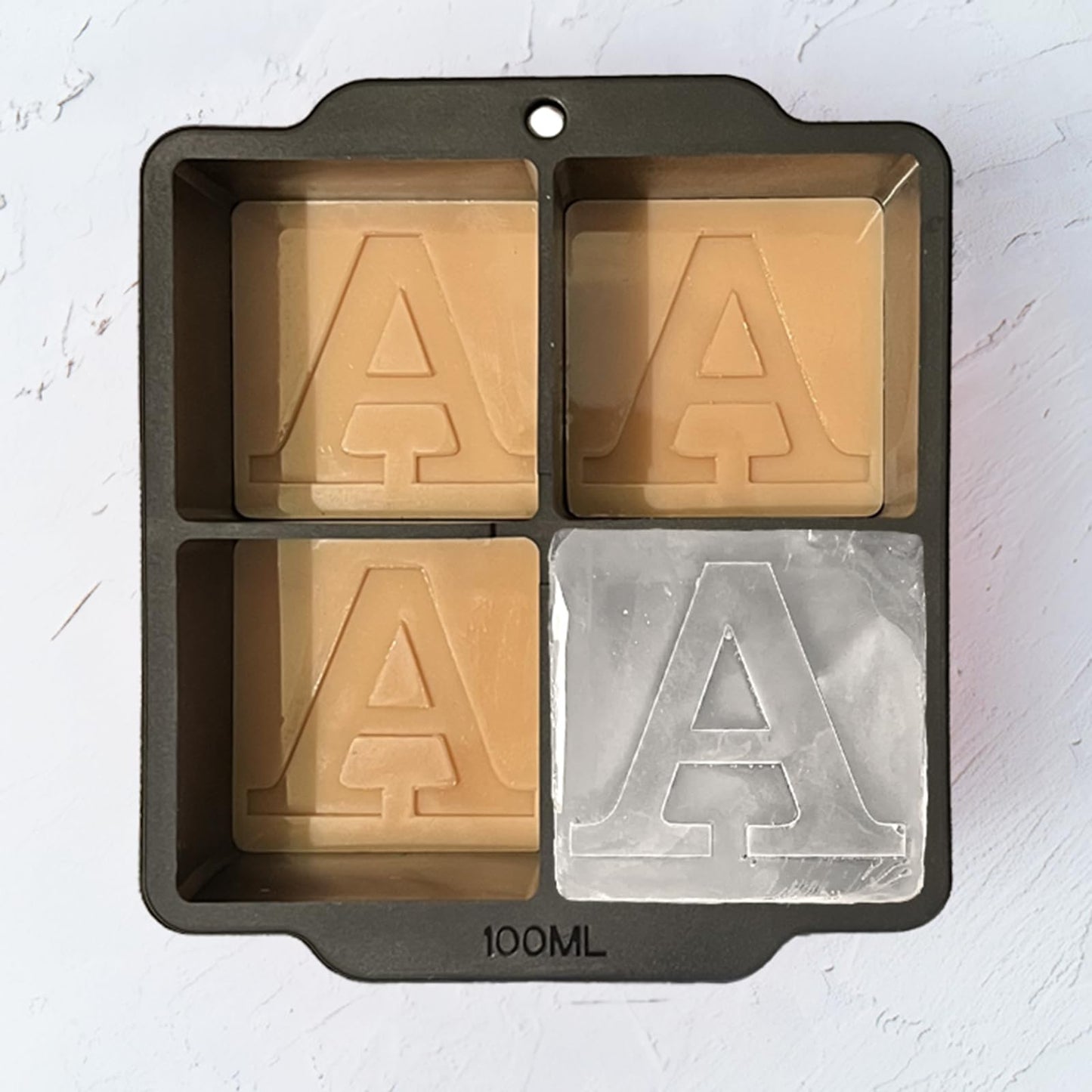 Letter G Monogram Ice Cube Mold Custom Ice Cube Mold 2 Inch Big Initials Silicone Ice Cube Tray Gifts for DAD Gifts for Him