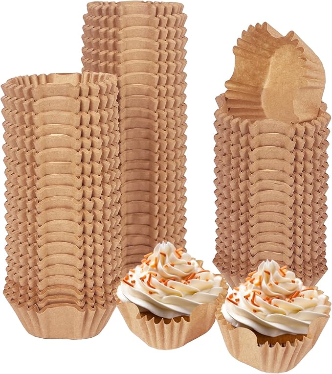qiqee Coffee Cupcake Liners, 300 Count, Jumbo Size