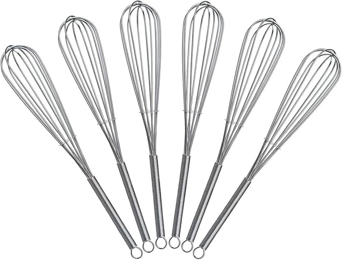 7.2 inch Mini Wire Whisk 6 Pack - Stainless Steel