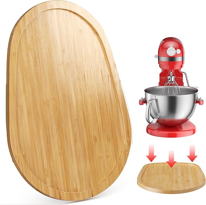 GuanQiao Food-Grade Bamboo Slider for KitchenAid 4.5-5 Qt Tilt Head Mixer