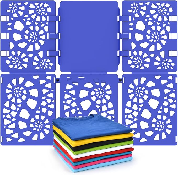 BoxLegend Shirt Folder V2 Shirt Folding Board Clothes Folder Easy and Fast to Fold Clothes for Adult and Kids Blue