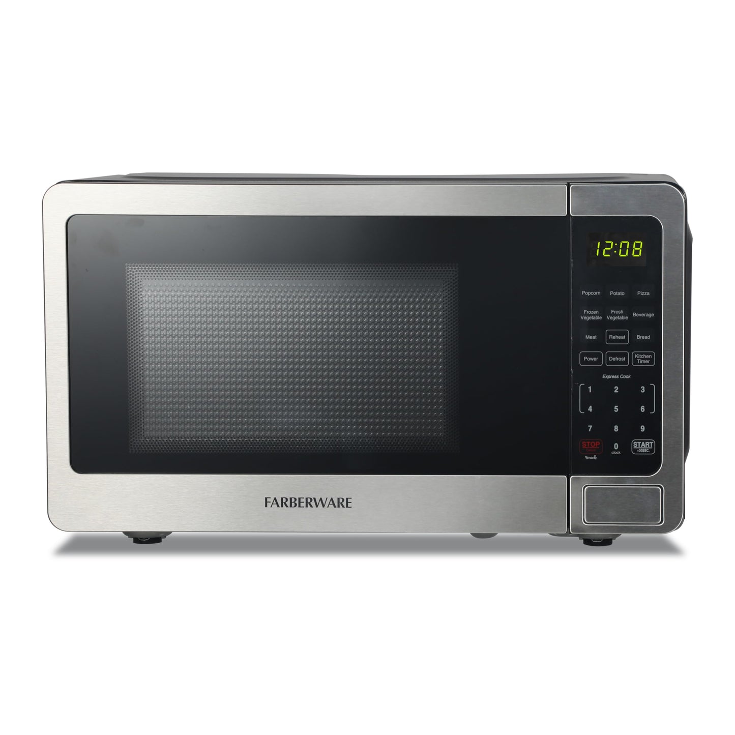 Farberware 0.7 Cu. Ft. Countertop Microwave Oven – 700 Watts Power, Auto Cook Settings, Defrost, Easy Clean and Child Safety Lock - White