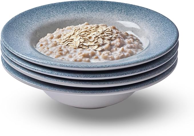 Portmeirion Potter's Mist Oatmeal Bowl - Red, Set of 4