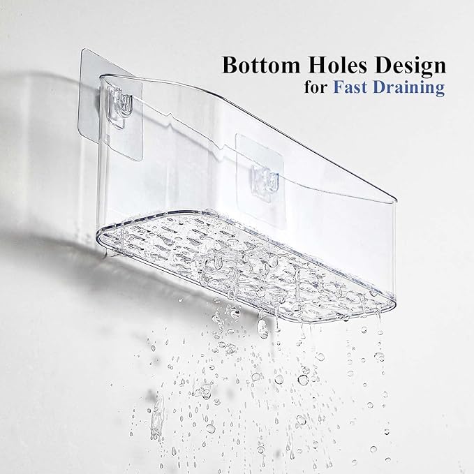 UNIKON Bath Toy Storage Holder Bathtub Toy Organizer, Large Capacity Shower Caddy for Bathroom, Clear, 2 Pack