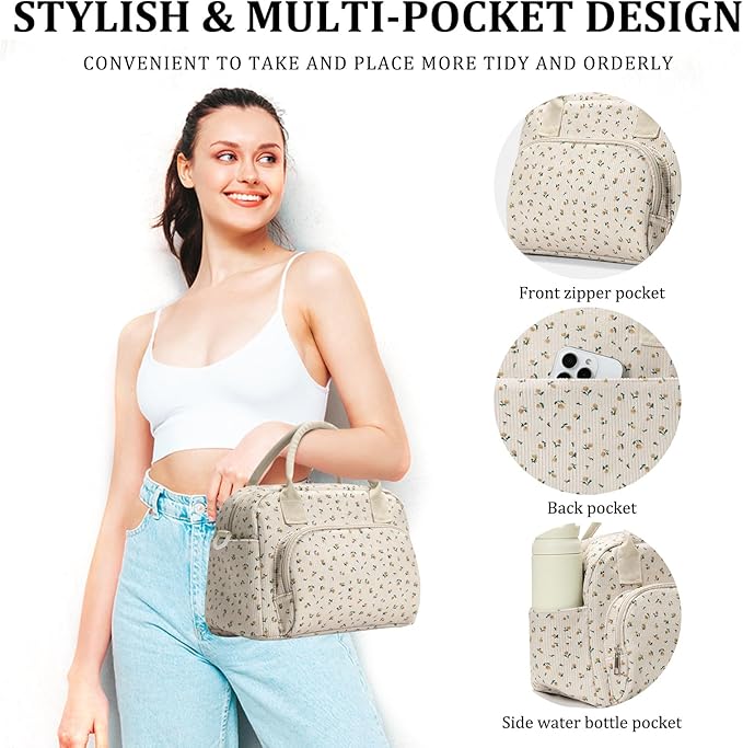MEXS Insulated Lunch Bag for Women Men Large Reusable Lunch Box Adult Leakproof Portable Cooler Tote Bags for Work Picnic