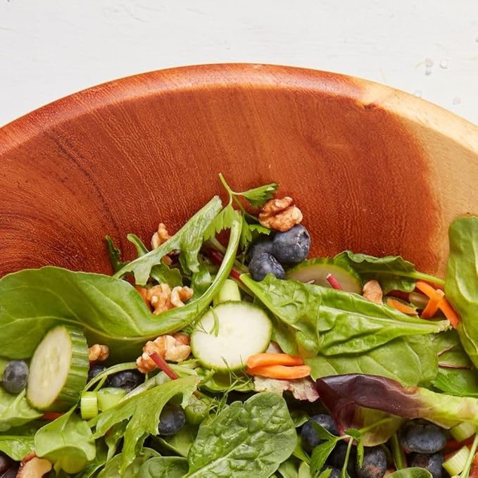Rustic Wood Bowls for Serving Salads (Large (13-14"))